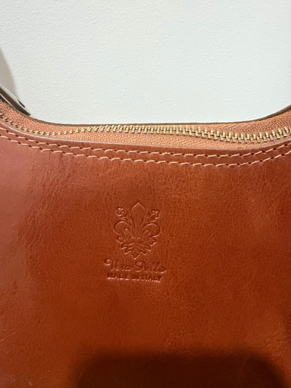 Italian Leather “Vera Pelle” Shoulder Bag – Made in Italy - Picture 2 of 5